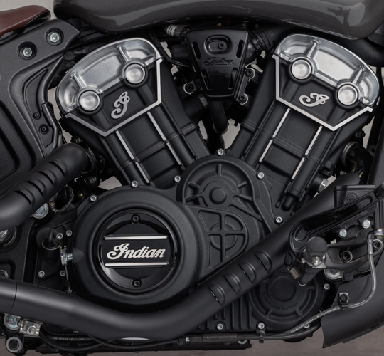 Indian scout shop bobber engine